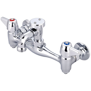 Central Brass 80050-U-I Two Handle Wallmount Service Sink Faucet in Polished Chrome