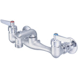 Central Brass 80051-ULERC Two Handle Wallmount Service Sink Faucet in Rough Chrome