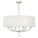 Mirage 6 Light Polished Nickel Drum Shade Chandelier 8006-PN