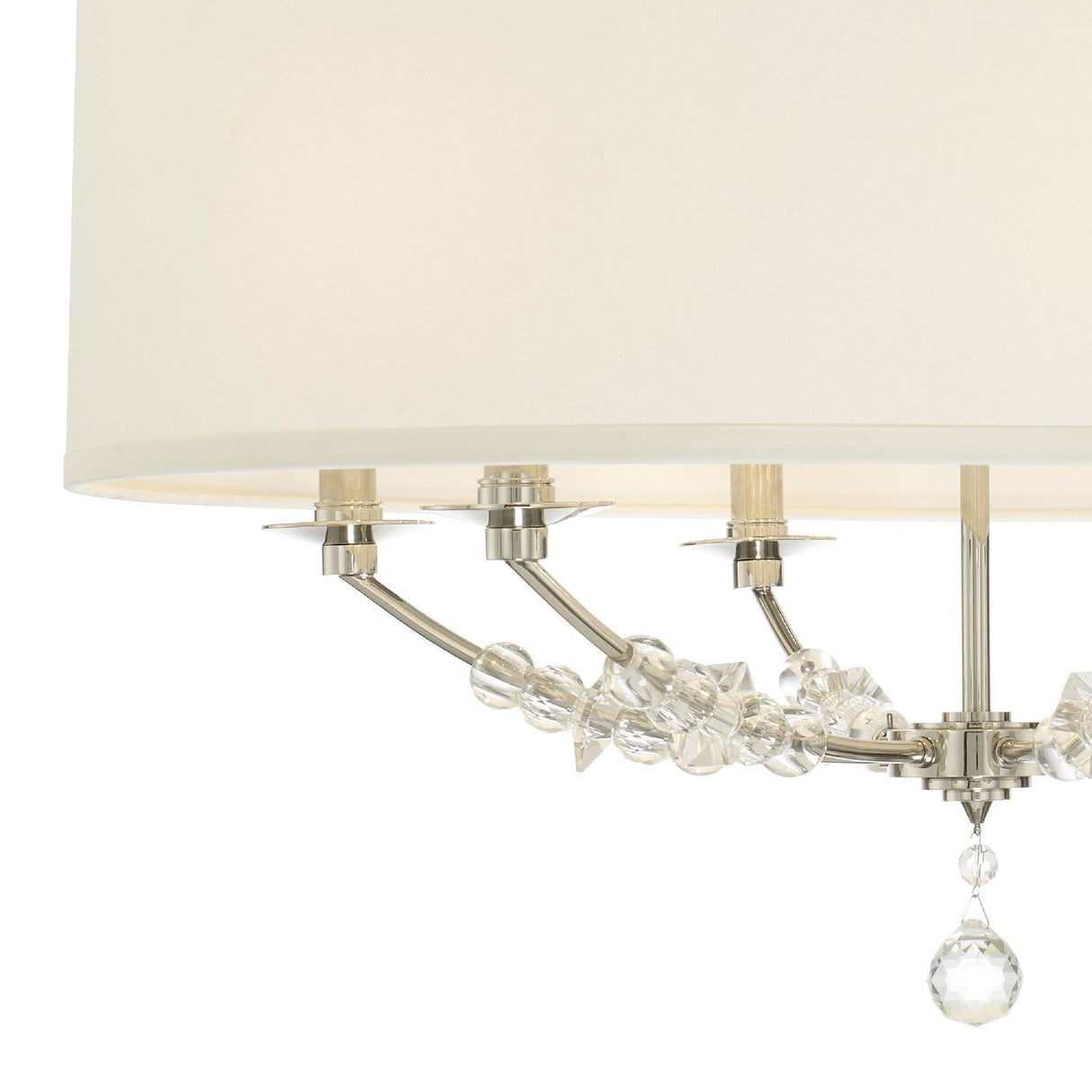 Mirage 6 Light Polished Nickel Drum Shade Chandelier 8006-PN