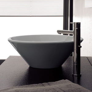 Round White Ceramic Vessel Sink