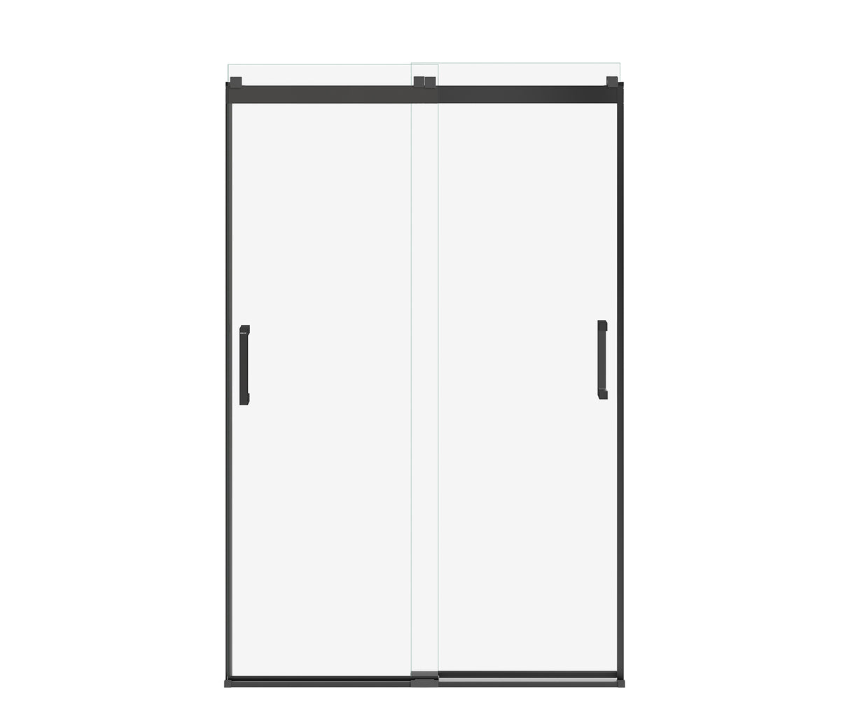 MAAX 135690-900-340-000 Revelation Square 44-47 x 70 ½-73 in. 6 mm Bypass Shower Door for Alcove Installation with Clear glass in Matte Black