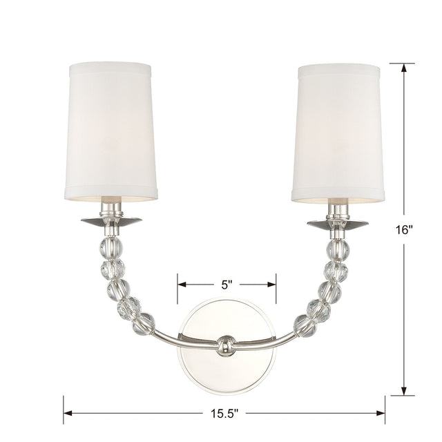 Mirage 2 Light Polished Nickel Sconce 8012-PN