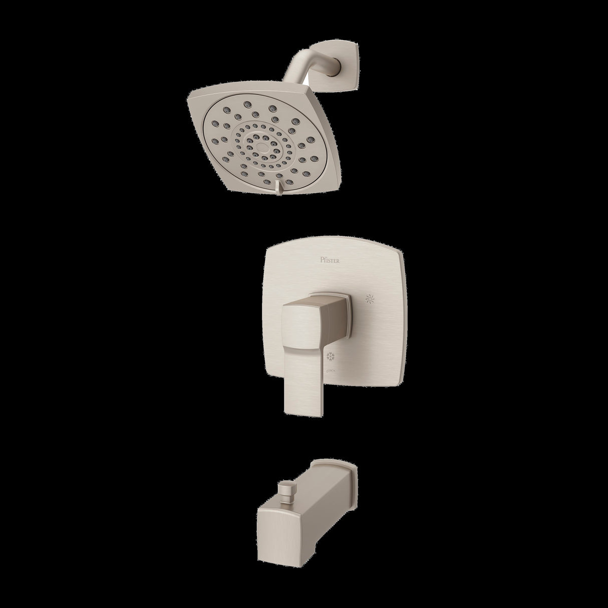 Deckard 1-Handle Tub & Shower Trim in Brushed Nickel