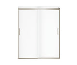 MAAX 136694-900-305-000 Revelation Round 56-59 x 70 ½-73 in. 8mm Bypass Shower Door for Alcove Installation with Clear glass in Brushed Nickel