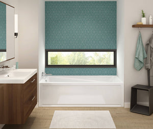 MAAX 106184-R-097-001 Exhibit 7236 IFS AFR Acrylic Alcove Right-Hand Drain Combined Whirlpool & Aeroeffect Bathtub in White