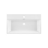 Claire 30 Ceramic Console Sink White Basin Brushed Gold Legs