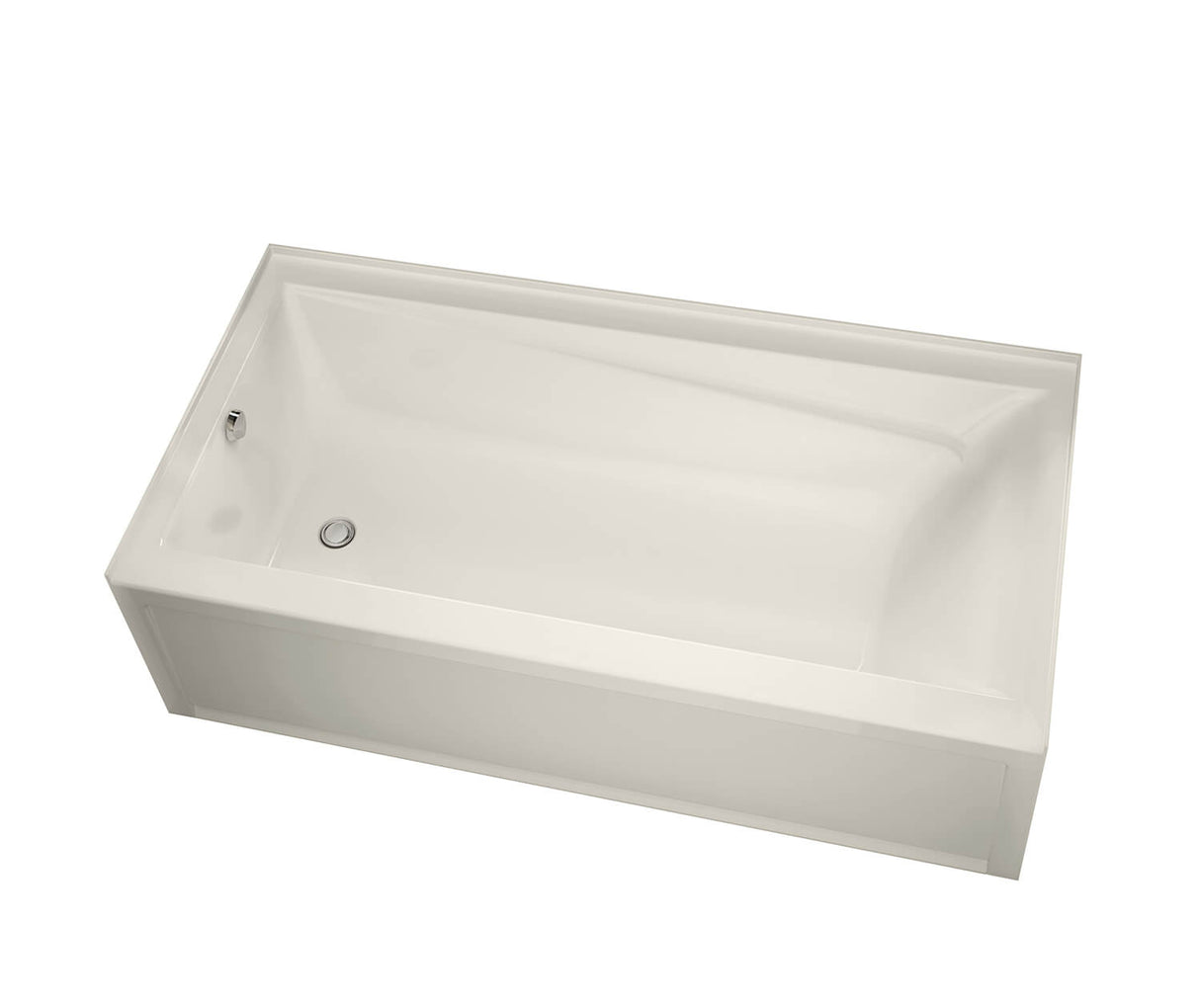 MAAX 105456-091-007-103 New Town 6032 IFS Acrylic Alcove Right-Hand Drain 10 Microjets Bathtub in Biscuit