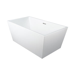 DAX Acrylic Square Freestanding Bathtub, White BT-8013