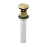 Push and Seal All Metal Drain in Brushed Gold