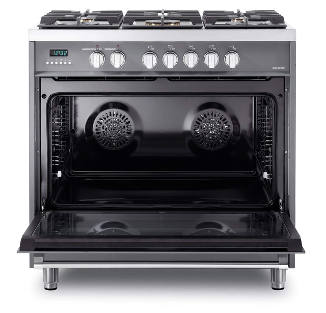 Verona VDFSGE365SG Designer 36" Dual Fuel Single Oven Range - Slate Gray