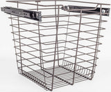 Hardware Resources POB1-141717ORB Dark Bronze Closet Pullout Basket with Slides 14"D x 17"W x 17"H