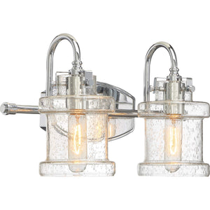 Quoizel DNY8602BN Danbury Vanity Bath Lighting, 2-Light, 200 Watts, Brushed Nickel (10" H x 16" W)