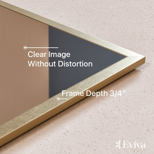Eviva Gold 72" x 30" Rectangular Gold Metal Framed Mirror