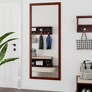 Eviva New York 60" x 30" Rectangular Brown Wooden Framed Mirror