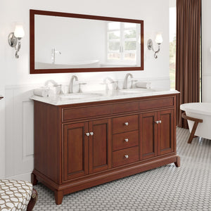 Eviva New York 72" x 30" Rectangular Teak Wooden Framed Mirror