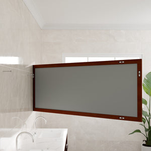 Eviva New York 72" x 30" Rectangular Teak Wooden Framed Mirror