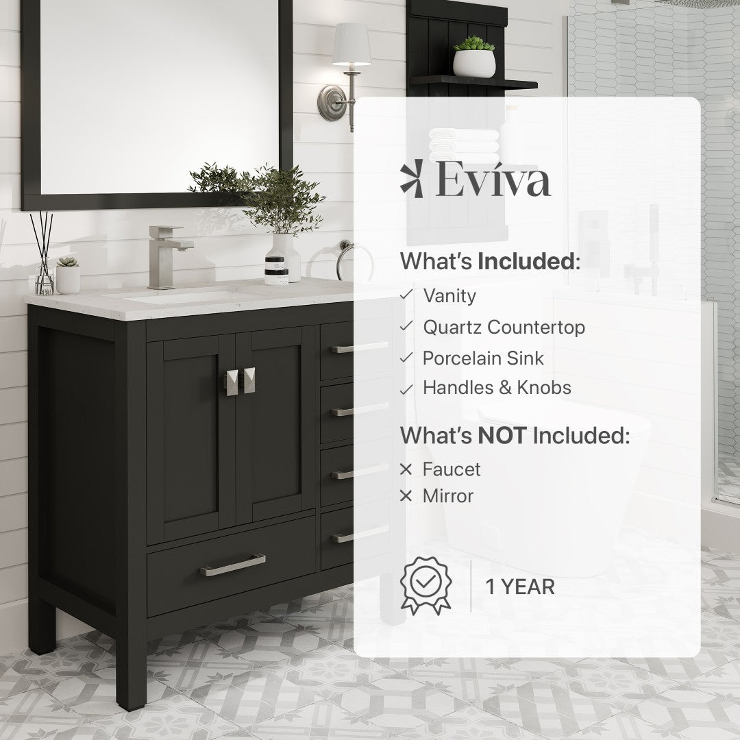 London 38 in. Espresso Single Sink Bath Vanity with Carrara Quartz Top and Undermount Porcelain Sink