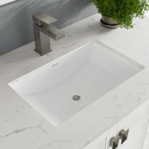 London 42 in. White Single Sink Bath Vanity with Carrara Quartz Top and Undermount Porcelain Sink