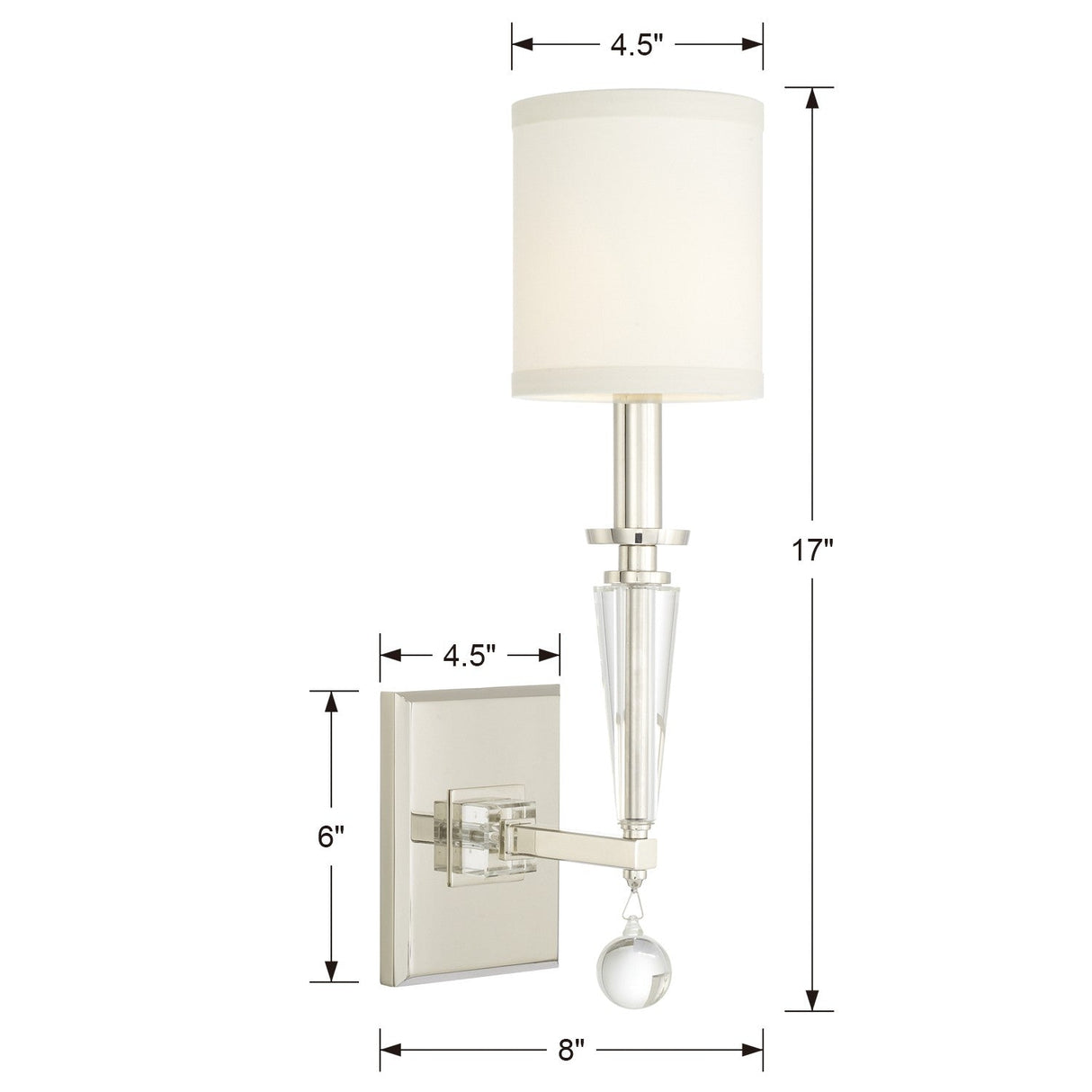 Paxton 1 Light Aged Brass Sconce 8101-AG