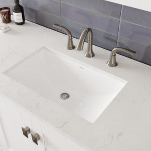 Aberdeen 60 in. White Single Sink Bath Vanity with Carrara Quartz Top and Undermount Porcelain Sink