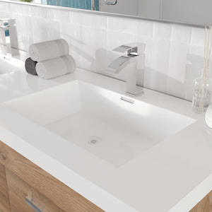 Lugano 60 in. Natural Oak Wall Mount Double Sink  Bath Vanity with Acrylic Top and Integrated Sinks