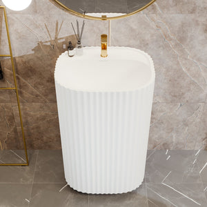Eviva Haven 20" Solid Surface Pedestal Sink