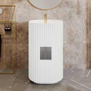 Eviva Haven 20" Solid Surface Pedestal Sink