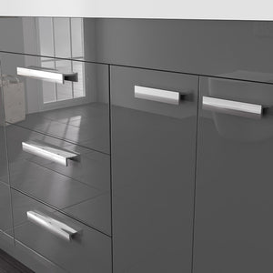 Lugano 60 in. Gray Single Sink Bath Vanity with Acrylic Top and Integrated Sink