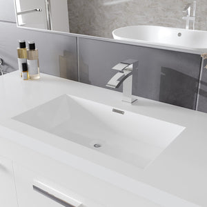 Lugano 60 in. White Single Sink Bath Vanity with Acrylic Top and Integrated Sink