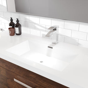 Lugano 60 in. Rosewood Single Sink Bath Vanity with Acrylic Top and Integrated Sink