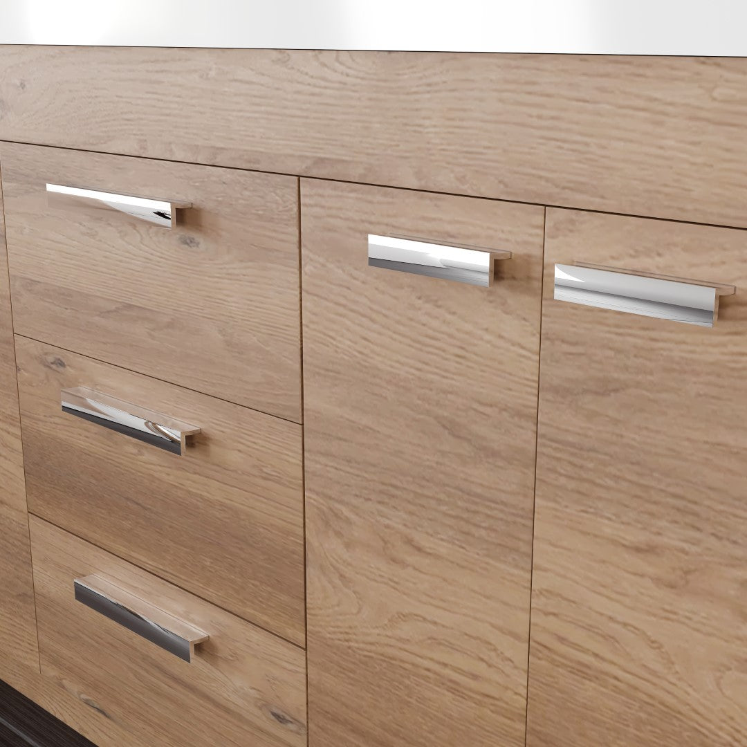 Lugano 60 in. Natural Oak Single Sink Bath Vanity with Acrylic Top and Integrated Sink