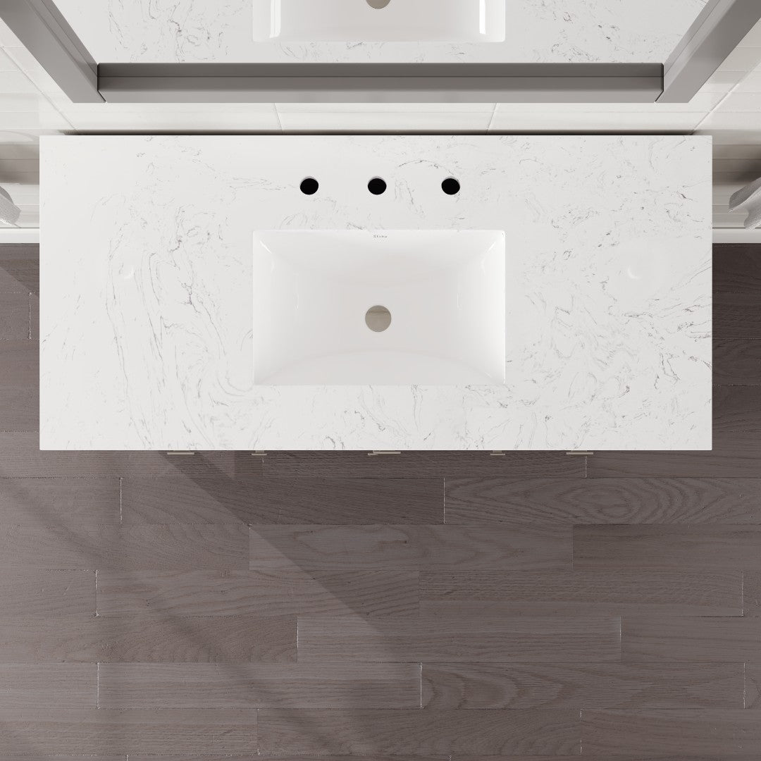 Artemis 42 in. Gray Single Sink Bath Vanity with Engineered Stone Top and Undermount Porcelain Sink