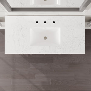 Artemis 42 in. Gray Single Sink Bath Vanity with Engineered Stone Top and Undermount Porcelain Sink