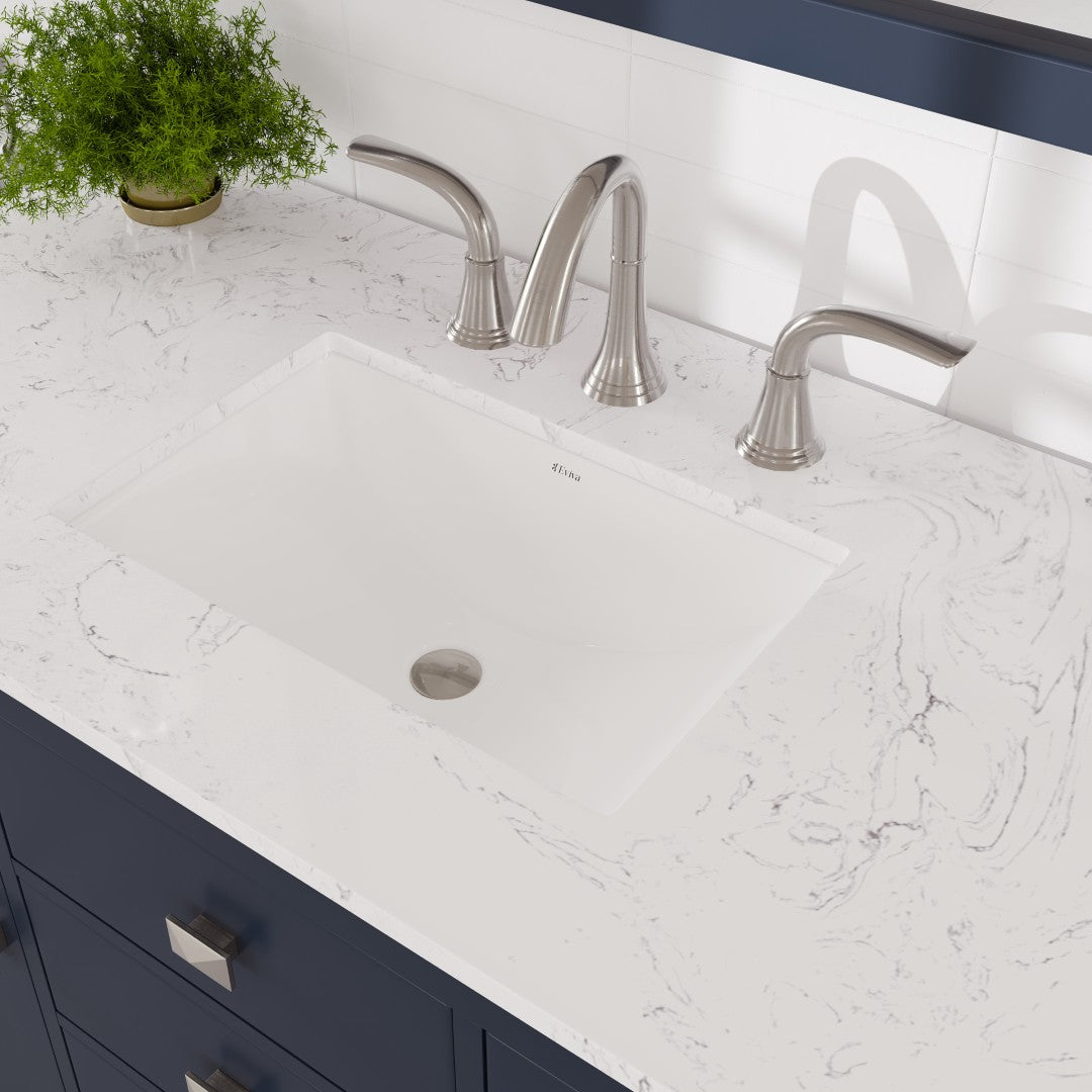 Artemis 42 in. Blue Single Sink Bath Vanity with Engineered Stone Top and Undermount Porcelain Sink