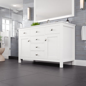 Artemis 48 in. White Single Sink Bath Vanity with Engineered Stone Top and Undermount Porcelain Sink