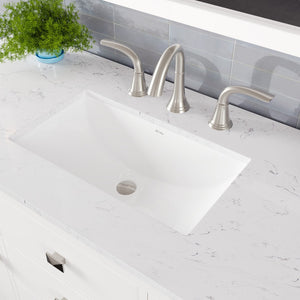 Artemis 48 in. White Single Sink Bath Vanity with Engineered Stone Top and Undermount Porcelain Sink