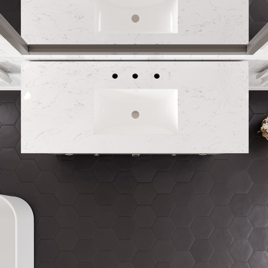 Artemis 48 in. Gray Single Sink Bath Vanity with Engineered Stone Top and Undermount Porcelain Sink