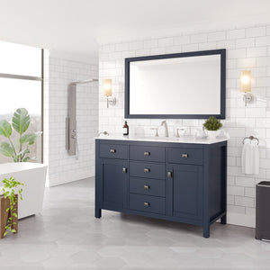Artemis 48 in. Blue Single Sink Bath Vanity with Engineered Stone Top and Undermount Porcelain Sink