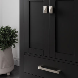 Aberdeen 24 in. Espresso Single Sink Bath Vanity with Carrara Quartz Top and Undermount Porcelain Sink