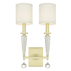 Paxton 2 Light Aged Brass Sconce 8102-AG