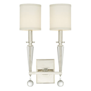 Paxton 2 Light Aged Brass Sconce 8102-AG
