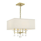 Paxton 4 Light Aged Brass Mini Chandelier 8105-AG