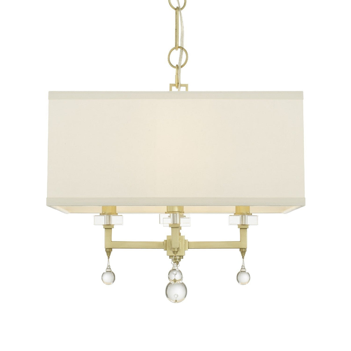 Paxton 4 Light Aged Brass Mini Chandelier 8105-AG