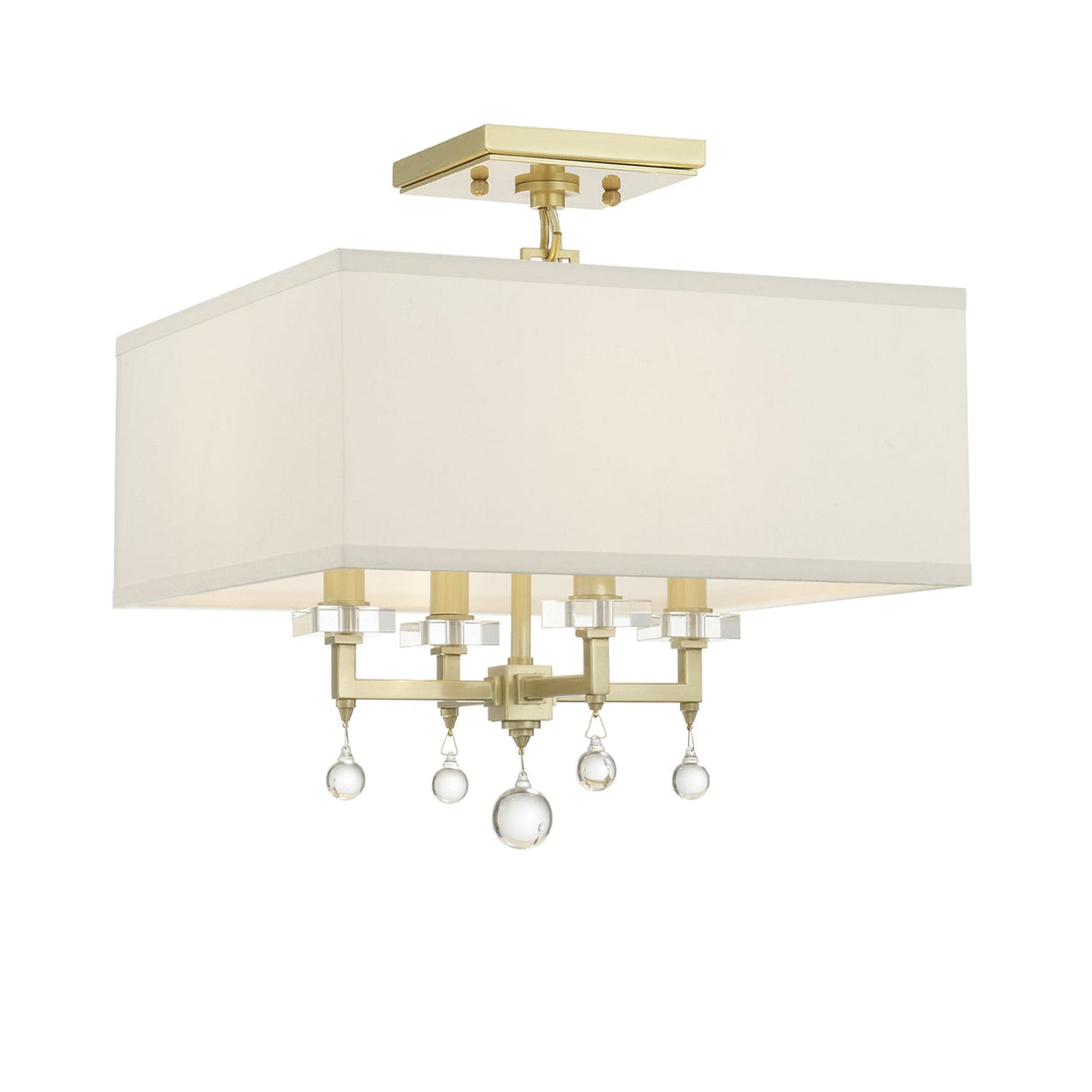 Paxton 4 Light Aged Brass Semi Flush Mount 8105-AG_CEILING