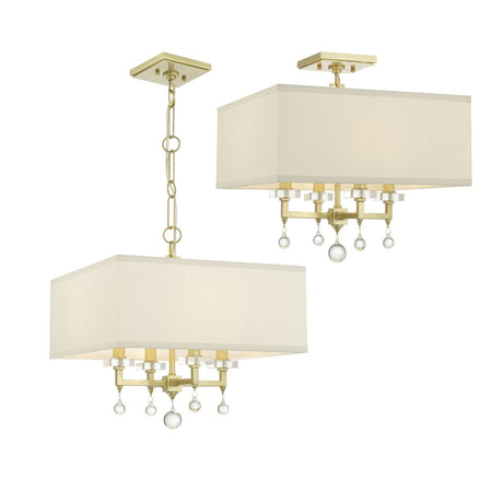Paxton 4 Light Aged Brass Semi Flush Mount 8105-AG_CEILING
