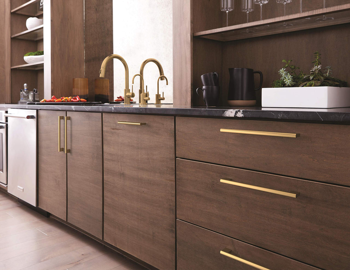 Amerock Cabinet Pull Champagne Bronze 8-13/16 inch (224 mm) Center-to-Center Versa 1 Pack Drawer Pull Cabinet Handle Cabinet Hardware