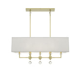 Paxton 8 Light Aged Brass Linear Chandelier 8109-AG