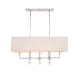 Paxton 8 Light Aged Brass Linear Chandelier 8109-AG