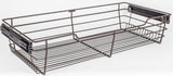 Hardware Resources POB1-16296ORB Dark Bronze Closet Pullout Basket with Slides 16"D x 29"W x 6"H